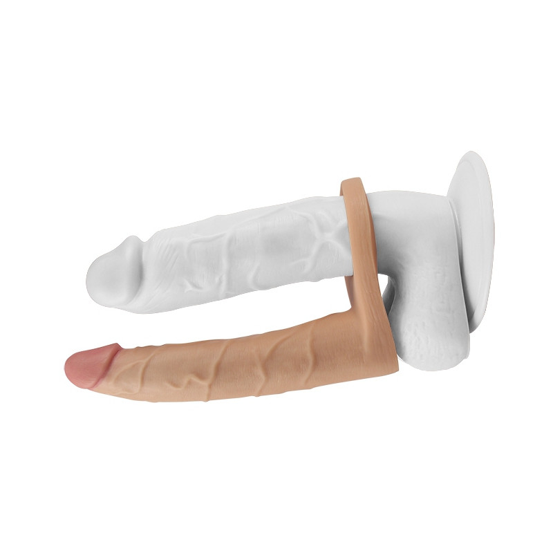 LoveToy Gode vibrant Double Pénétration 16 x 3 cm